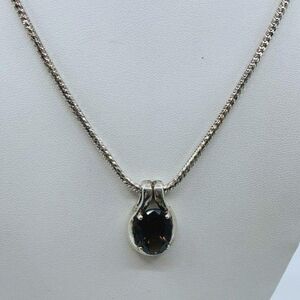 Sterling Silver, Smokey Quartz Pendant